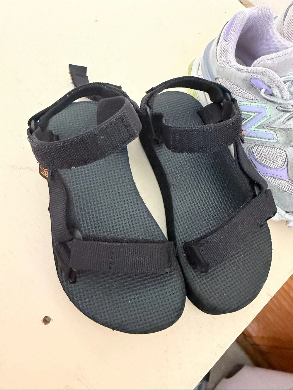 Teva Black Kids Hook-and-Loop Outdoor Sandals